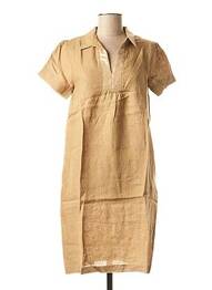 Rochie midi mâneci scurte mâneci scurte maro LA FEE MARABOUTEE femeie