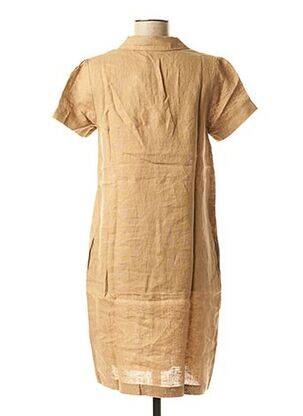 Rochie midi mâneci scurte mâneci scurte maro LA FEE MARABOUTEE femeie
