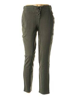 Pantalon drept talie elastică verde LA FEE MARABOUTEE femeie
