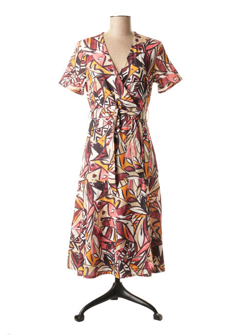 Rochie midi roz LA FEE MARABOUTEE femeie