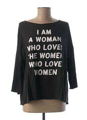 Tricou mâneci lungi mâneci lungi negru LA FEE MARABOUTEE femeie