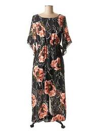 Rochie midi imprimeu floral roz LA FEE MARABOUTEE femeie