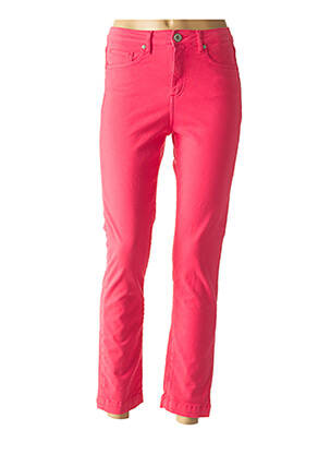 Pantalon 7/8 talie înaltă talie înaltă roz DENIM STUDIO femeie