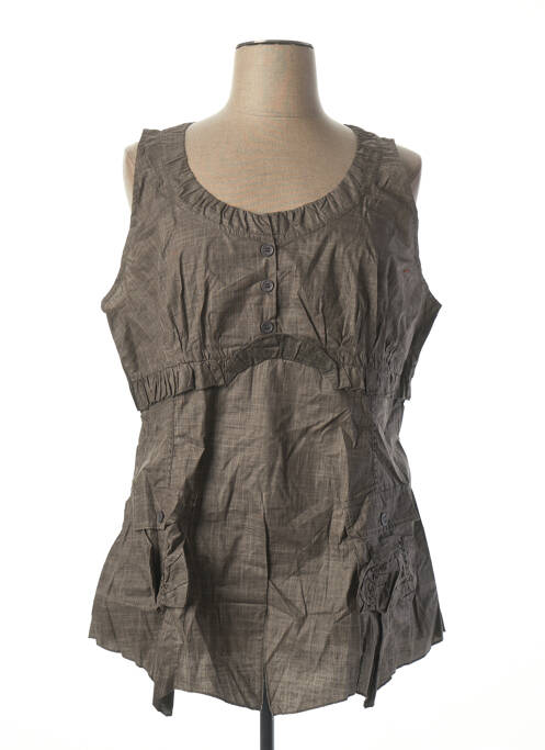 Tunică fără mâneci gri L33 femeie