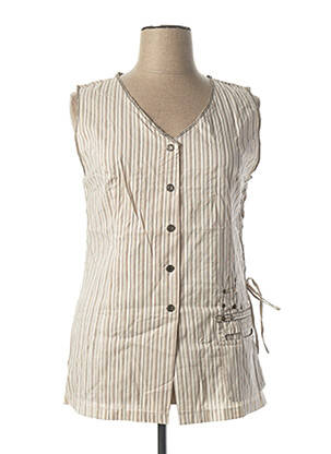 Tunică fără mâneci bej VIRGINIE & MOI femeie