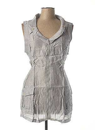 Tunică fără mâneci gri L33 femeie