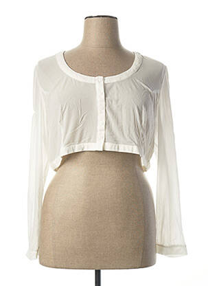 Bolero alb L33 femeie