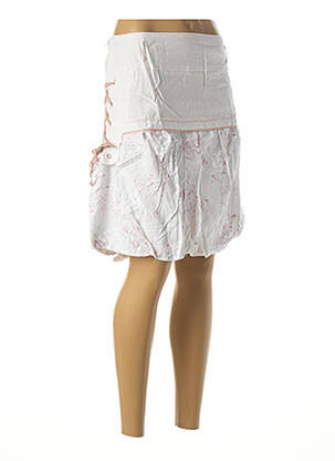 Fustă scurtă alb L33 femeie