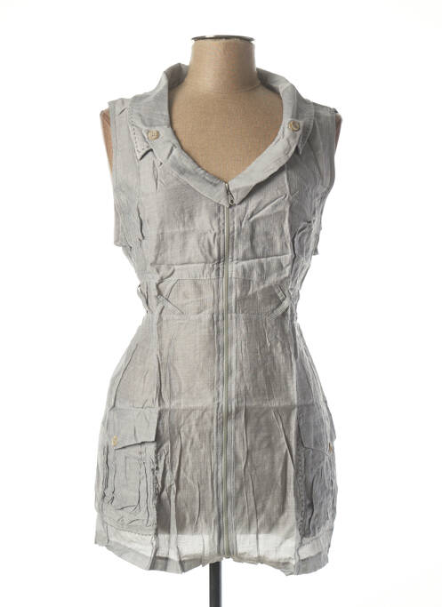 Tunică fără mâneci gri L33 femeie
