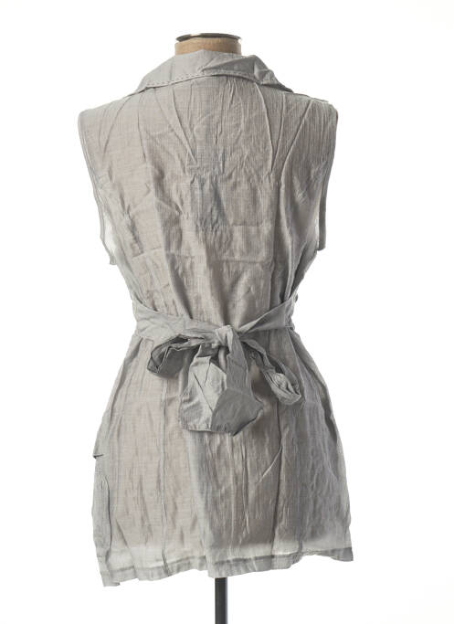 Tunică fără mâneci gri L33 femeie