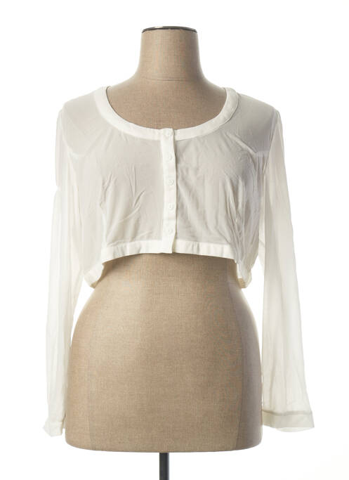 Bolero alb L33 femeie