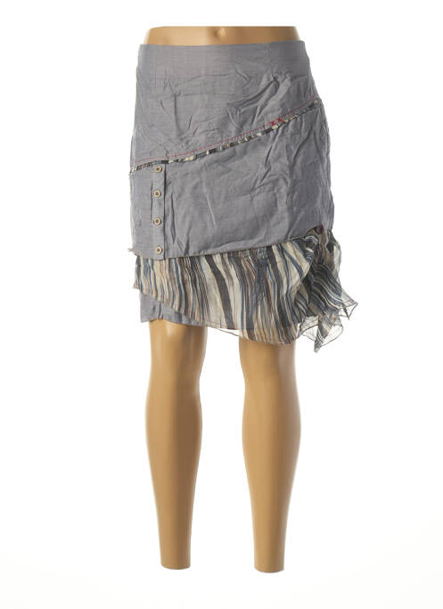 Fustă scurtă gri L33 femeie