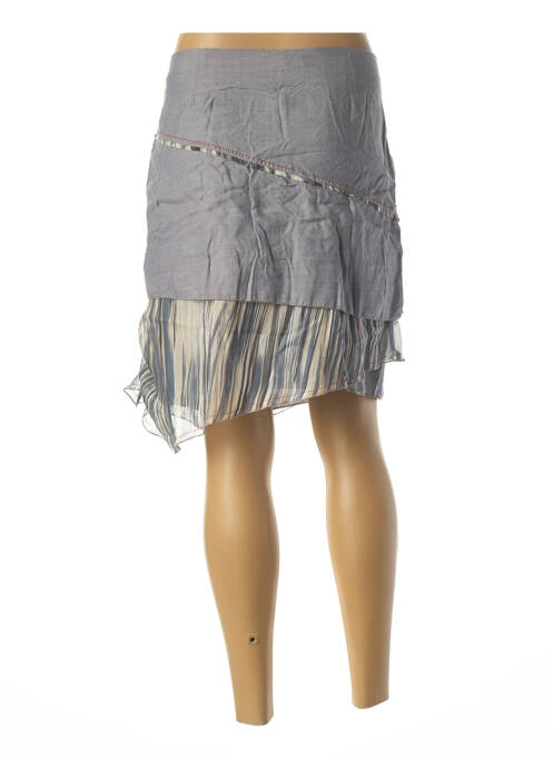 Fustă scurtă gri L33 femeie