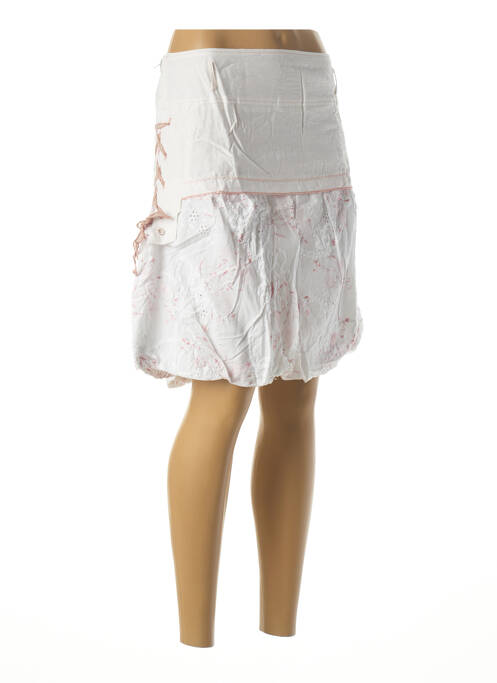Fustă scurtă alb L33 femeie