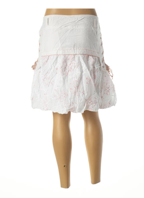 Fustă scurtă alb L33 femeie