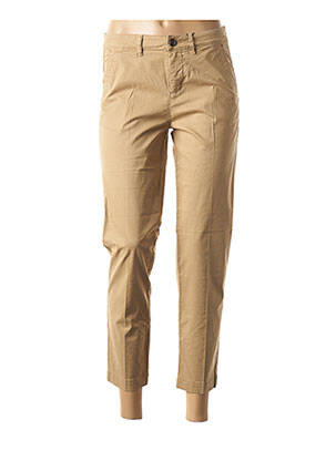 Pantalon 7/8 țesătură poplin mărime normală bej MAYJUNE femeie
