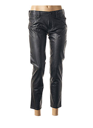 Pantalon 7/8 elasticitate talie joasă negru FIVE femeie