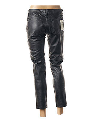 Pantalon 7/8 elasticitate talie joasă negru FIVE femeie