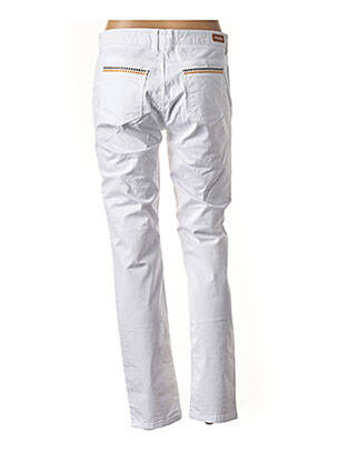 Pantalon croială dreaptă talie joasă alb MAYJUNE femeie