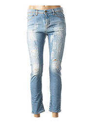 Pantalon 7/8 elasticitate talie joasă albastru ACQUAVERDE femme