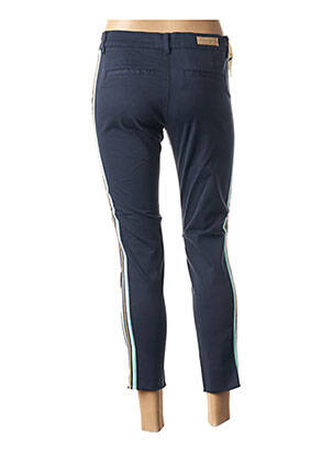 Pantalon 7/8 elasticitate talie joasă albastru FIVE femeie