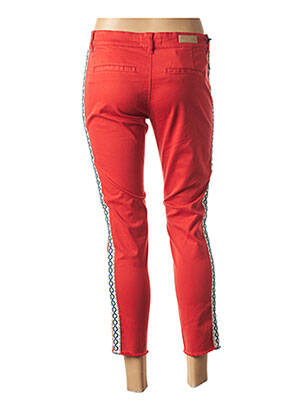 Pantalon 7/8 elasticitate talie joasă roșu FIVE femeie