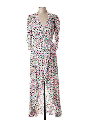 Rochie lungă mâneci lungi mâneci lungi alb BERENICE femeie