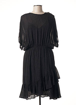Rochie midi mâneci lungi mâneci lungi negru BERENICE femeie