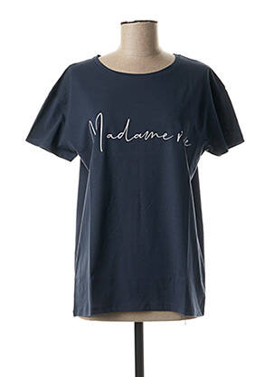 Tricou imprimeu fantezie mâneci scurte albastru MAYJUNE femeie