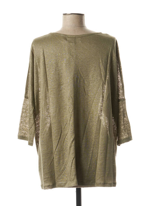 Tricou guler rotund mâneci lungi verde NOTSHY femme