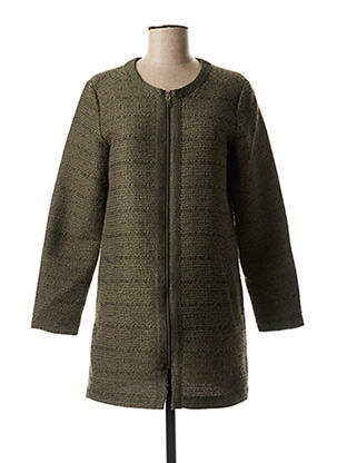 Palton lung verde ONE STEP femeie