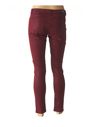 Pantalon slim broderie cu nituri mărime normală roșu ONE STEP femeie