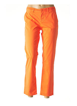 Pantalon croială dreaptă mărime normală portocalie ONE STEP femeie