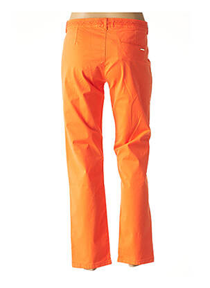 Pantalon croială dreaptă mărime normală portocalie ONE STEP femeie