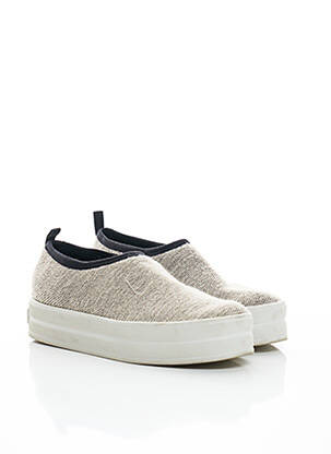 Slip-on-uri închidere elastică toc plat până la 3 cm gri NANUSHKA femeie