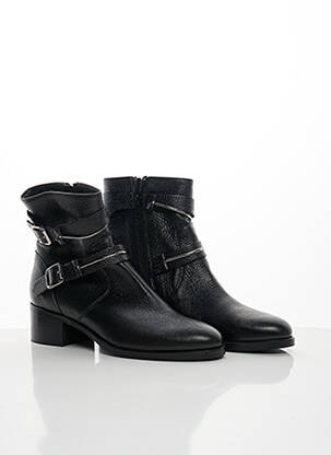 Botine/ghete material neted toc de 4 la 6 cm negru MINELLI femeie