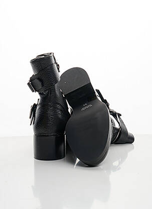 Botine/ghete material neted toc de 4 la 6 cm negru MINELLI femeie