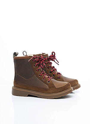 Botine/ghete țesătură satinată maro UGG băiat