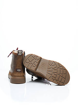 Botine/ghete țesătură satinată maro UGG băiat