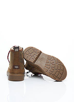 Botine/ghete țesătură satinată maro UGG băiat