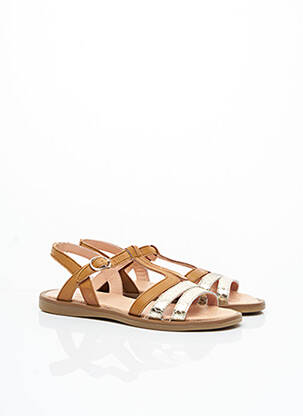 Sandale/Pantofi decupați maro ACEBOS fată