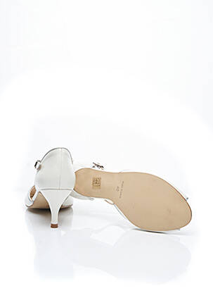Sandale/pantofi decupați material neted toc de 4 la 6 cm alb GEORGIA ROSE femeie