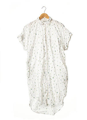 Rochie midi imprimeu floral mâneci scurte alb MONKI femeie