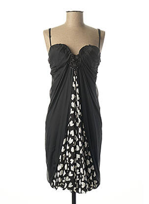 Rochie midi imprimeu fantezie negru FUEGO WOMAN femeie