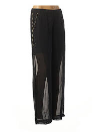 Pantalon drept talie elastică negru SISLEY femeie
