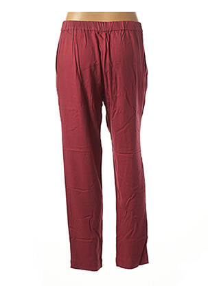 Pantalon drept talie elastică roșu BENETTON femeie