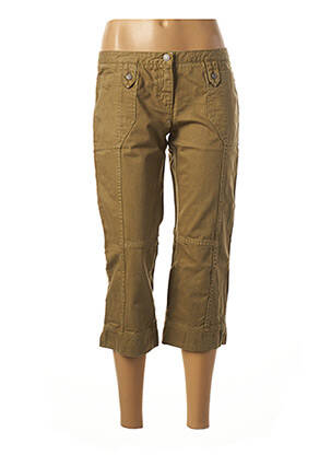 Pantalon trei sferturi croială dreaptă talie joasă verde SISLEY femeie