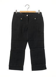 Pantalon trei sferturi croială dreaptă talie joasă negru SISLEY femeie