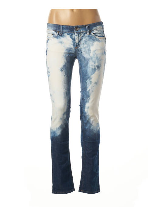 Blugi cu croială slim albastru SISLEY femeie