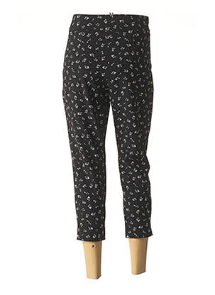 Pantalon trei sferturi buzunare talie înaltă negru SISLEY femeie